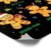 Pain Scale Funny Gingerbread Man Christmas Nurse H Poster (Hoek)