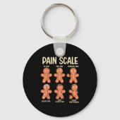 Pain Scale Funny Gingerbread Man Christmas Nurse H Sleutelhanger (Voorkant)