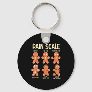 Pain Scale Funny Gingerbread Man Christmas Nurse H Sleutelhanger