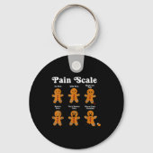 Pain Scale Funny Gingerbread Man Christmas Nurse H Sleutelhanger (Voorkant)