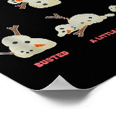 Pain Scale Funny Melting Snowman Christmas Poster (Hoek)