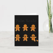 Pain Scale Gingerbread Man Funny Nurse Christmas I Kaart (Voorkant)