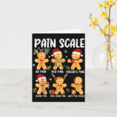 Pain Scale Gingerbread Trauma Nurse Christmas Nurs Kaart (Gele Bloem)
