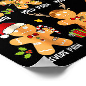 Pain Scale Gingerbread Trauma Nurse Christmas Nurs Poster (Hoek)