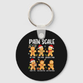 Pain Scale Gingerbread Trauma Nurse Christmas Nurs Sleutelhanger (Voorkant)