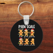 Pain Scale Gingerbread Trauma Nurse Christmas Nurs Sleutelhanger (Voorkant)