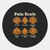 Pain Scale Pumpkin Pain Essment Trauma Nurse Hallo Ronde Sticker (Voorkant)