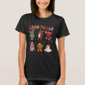 Pain Scale Retro Christmas Nurse Triage And Pain E T-shirt (Voorkant)