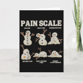 Pain Scale Snowman Funny Nurse Christmas Icu Nurse Kaart (Voorkant)