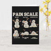 Pain Scale Snowman Funny Nurse Christmas Icu Nurse Kaart (Gele Bloem)