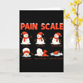 Pain Scale Snowman Funny Nurse Christmas Icu Nurse Kaart (Gele Bloem)