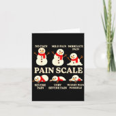 Pain Scale Snowman Funny Nurse Christmas Icu Nurse Kaart (Voorkant)