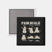 Pain Scale Snowman Funny Nurse Christmas Icu Nurse Magneet (Voorkant / Achterkant)