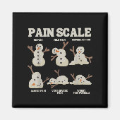 Pain Scale Snowman Funny Nurse Christmas Icu Nurse Magneet (Voorkant)