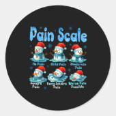 Pain Scale Snowman Healthcare Worker Pain Essment  Ronde Sticker (Voorkant)