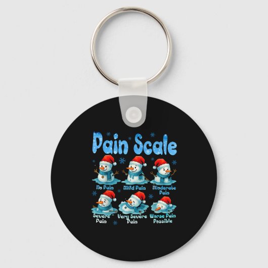 Pain Scale Snowman Healthcare Worker Pain Essment  Sleutelhanger (Voorkant)