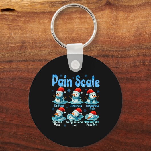 Pain Scale Snowman Healthcare Worker Pain Essment  Sleutelhanger (Voorkant)