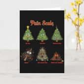 Pain Scale Snowman Nurse Christmas Tree Snow Pajam Kaart (Gele Bloem)