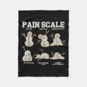 Pain Scale Snowman Nurse Christmas Xmas Snow Pajam Fleece Deken (Voorkant)