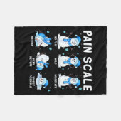 Pain Scale Snowman Nurse Christmas Xmas Snow Pajam Fleece Deken (Voorkant (Horizontaal))