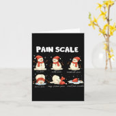 Pain Scale Snowman Nurse Christmas Xmas Snow Pajam Kaart (Gele Bloem)