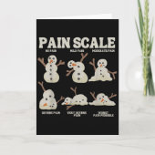 Pain Scale Snowman Nurse Christmas Xmas Snow Pajam Kaart (Voorkant)