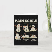 Pain Scale Snowman Nurse Christmas Xmas Snow Pajam Kaart (Voorkant)