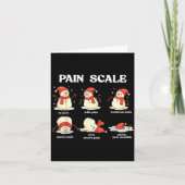 Pain Scale Snowman Nurse Christmas Xmas Snow Pajam Kaart (Voorkant)