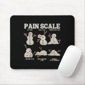 Pain Scale Snowman Nurse Christmas Xmas Snow Pajam Muismat (Met muis)
