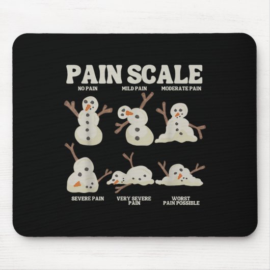 Pain Scale Snowman Nurse Christmas Xmas Snow Pajam Muismat (Voorkant)