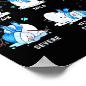 Pain Scale Snowman Nurse Christmas Xmas Snow Pajam Poster (Hoek)