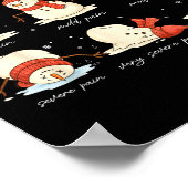 Pain Scale Snowman Nurse Christmas Xmas Snow Pajam Poster (Hoek)