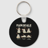 Pain Scale Snowman Nurse Christmas Xmas Snow Pajam Sleutelhanger (Voorkant)