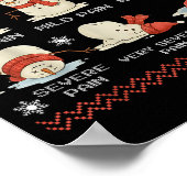 Pain Scale Snowman Pain Essment Trauma Nurse Ugly Poster (Hoek)