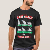Pain Scale Snowman Trauma Verpleegster T-shirts (Voorkant)