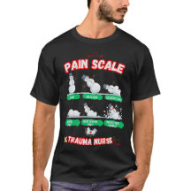 Pain Scale Snowman Trauma Verpleegster T-shirts