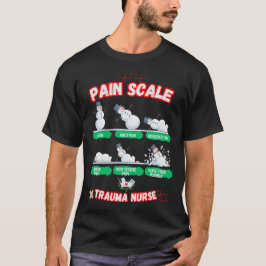 Pain Scale Snowman Trauma Verpleegster T-shirts