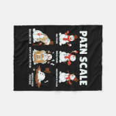 Pain Scale Snowman Xmas Funny Nurse Christmas Icu Fleece Deken (Voorkant (Horizontaal))