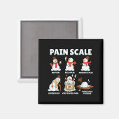 Pain Scale Snowman Xmas Funny Nurse Christmas Icu  Magneet (Voorkant / Achterkant)