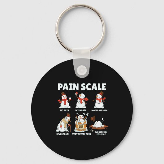 Pain Scale Snowman Xmas Funny Nurse Christmas Icu Sleutelhanger (Voorkant)