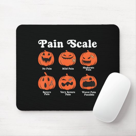 Pain Scale Soky Pumpkin Fall Halloween Trauma Nurs Muismat (Met muis)