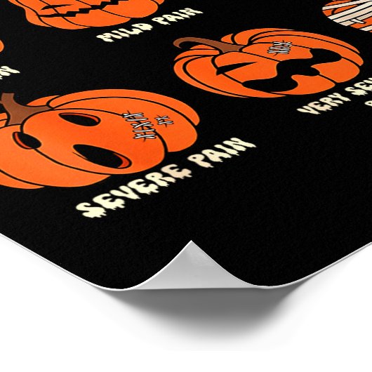Pain Scale Soky Pumpkin Fall Halloween Trauma Nurs Poster (Hoek)
