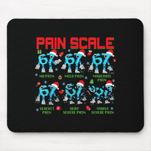 Pain Scale Steal A Six Seven Brainrot Italian Funn Muismat (Voorkant)