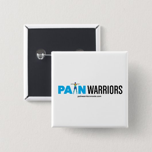 Pain Warriors Movie Vierkante Button 5,1 Cm (Voorkant /achterkant)