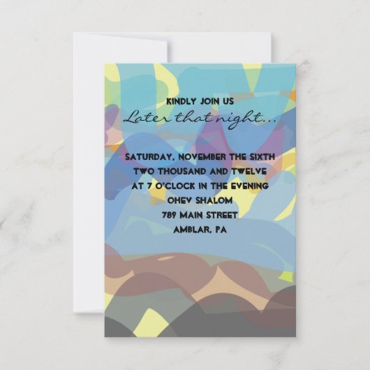 PAINED TORAH Bar Bat Mitzvah Party-kaart Kaart (Voorkant)