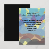 PAINED TORAH Bar Bat Mitzvah Party-kaart Kaart (Voorkant / Achterkant)