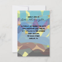 PAINED TORAH Bar Bat Mitzvah Party-kaart