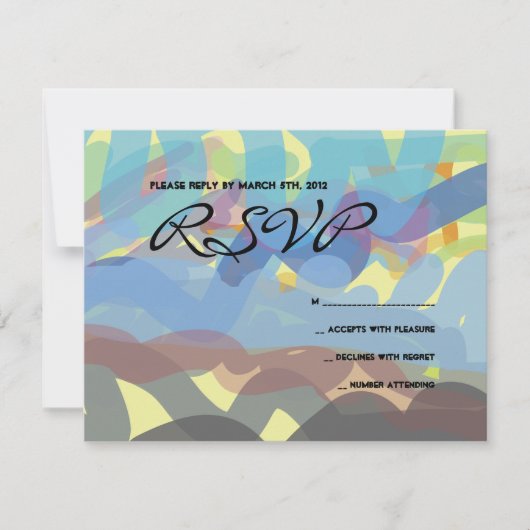 PAINED TORAH Bar Bat Mitzvah Reply card RSVP Kaartje (Voorkant)