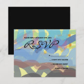 PAINED TORAH Bar Bat Mitzvah Reply card RSVP Kaartje (Voorkant / Achterkant)