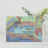 PAINED TORAH Bar Bat Mitzvah Uitnodiging (Staand voorkant)